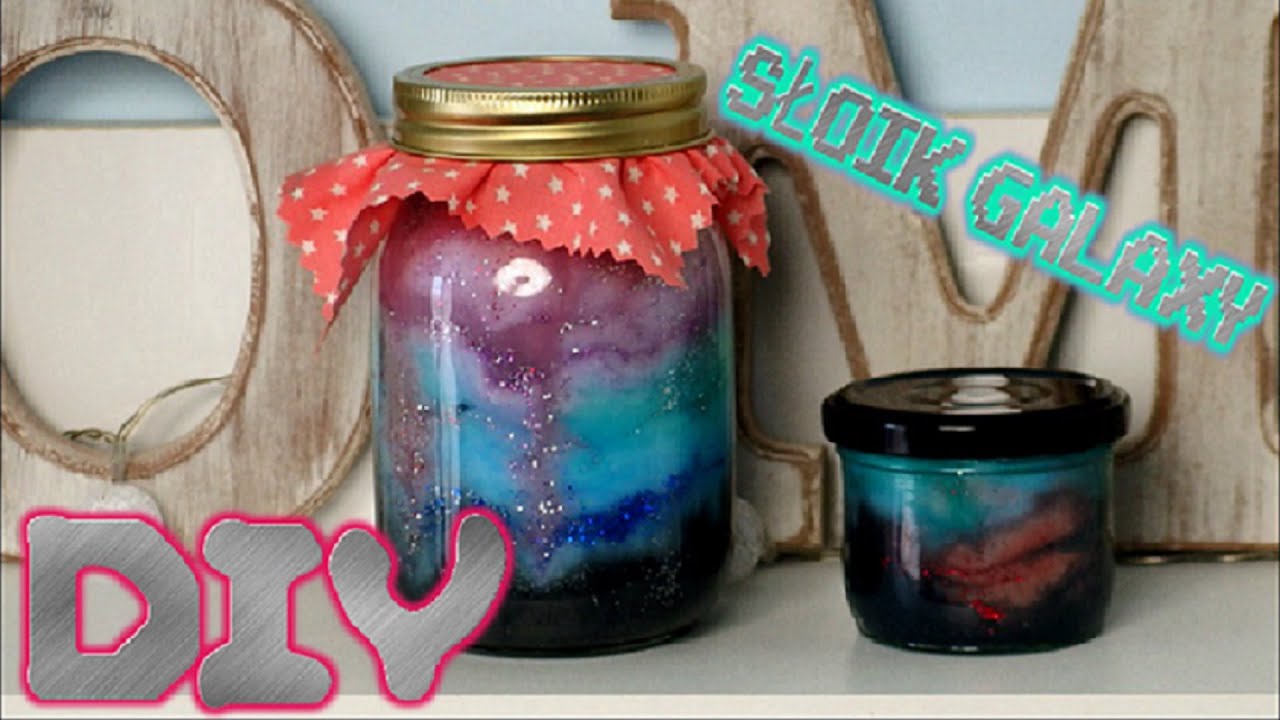DIY GALAXY Słoik mała GALAKTYKA Galaxy Jar ❤ TheAmmisu