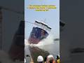 Spectacular Sideways Ship Launch The Hansa Danholt Hits The Water ShipLaunch MaritimeEngineering 