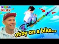 Паркурим на Велосипеде!!! Obby But You&#39;re on a Bike