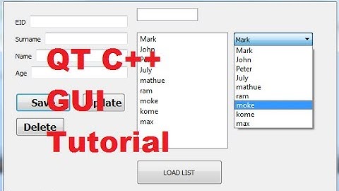 QT C++ GUI Tutorial 19- How to Link QComboBox with sqlite Database values