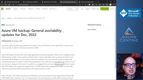 Azure Podcast #54 - All about Azure VM Backup updates