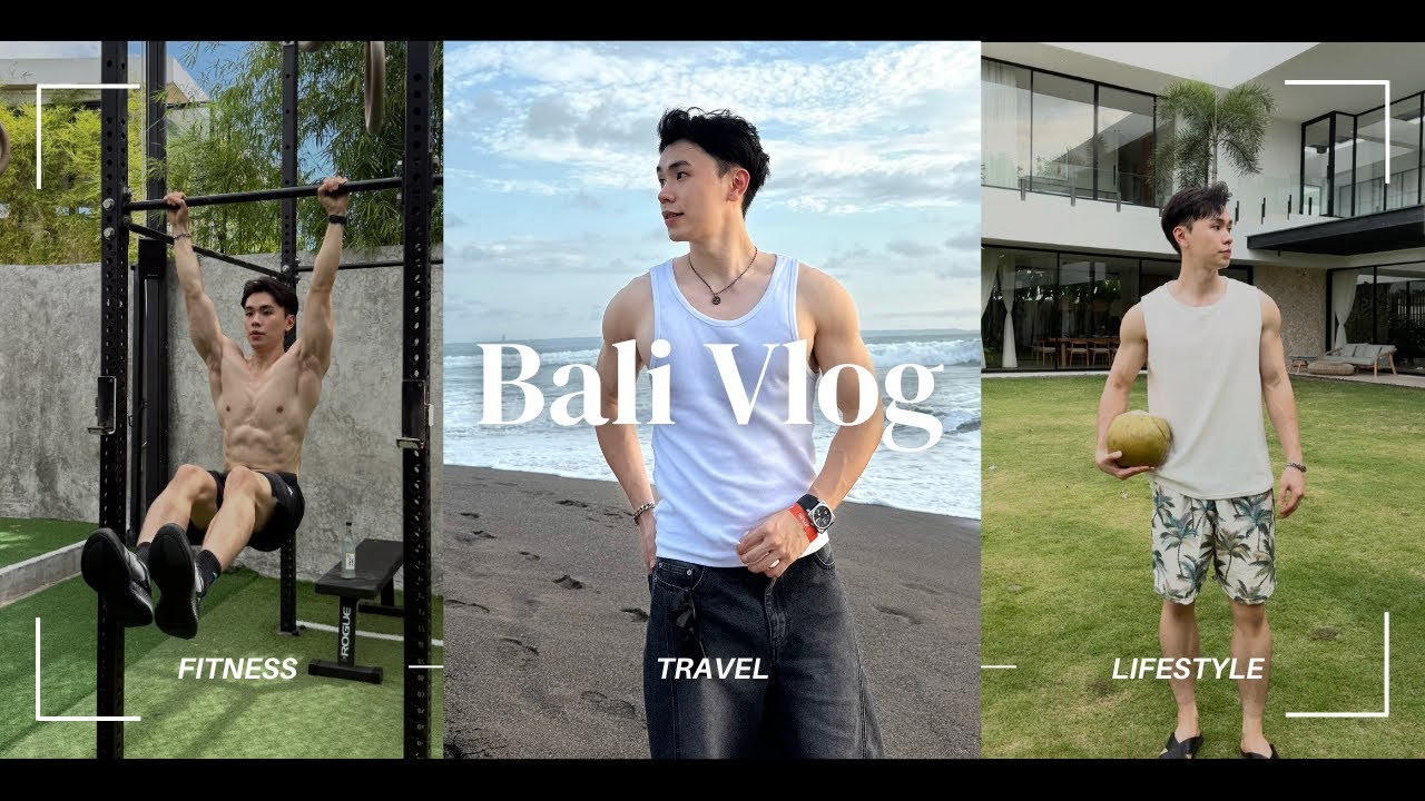 [Bali Vlog] 5 days in Bali 🇮🇩 Fitness & Travel Vlog - Outdoor Gym Workout｜Café Hop｜ Beach Club 🌴🌞