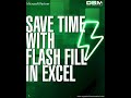 SAVE TIME WITH FLASH FILL IN EXCEL #shorts #microsoft #excel #tips