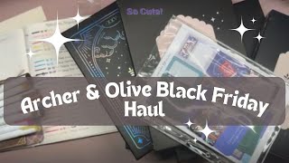 Archer & Olive Black Friday Unboxing ✨ | 4 Notebooks, Kit Club + Muted Nature Acrylograph Swatches