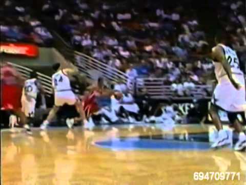Allen Iverson's most crazy slam dunk in his rookie season