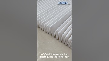 G3G4 air filter pleats maker pleating video and pleats show