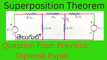 Superposition Theorem Explained in Telugu | Solved Problem from Diploma Previous Paper