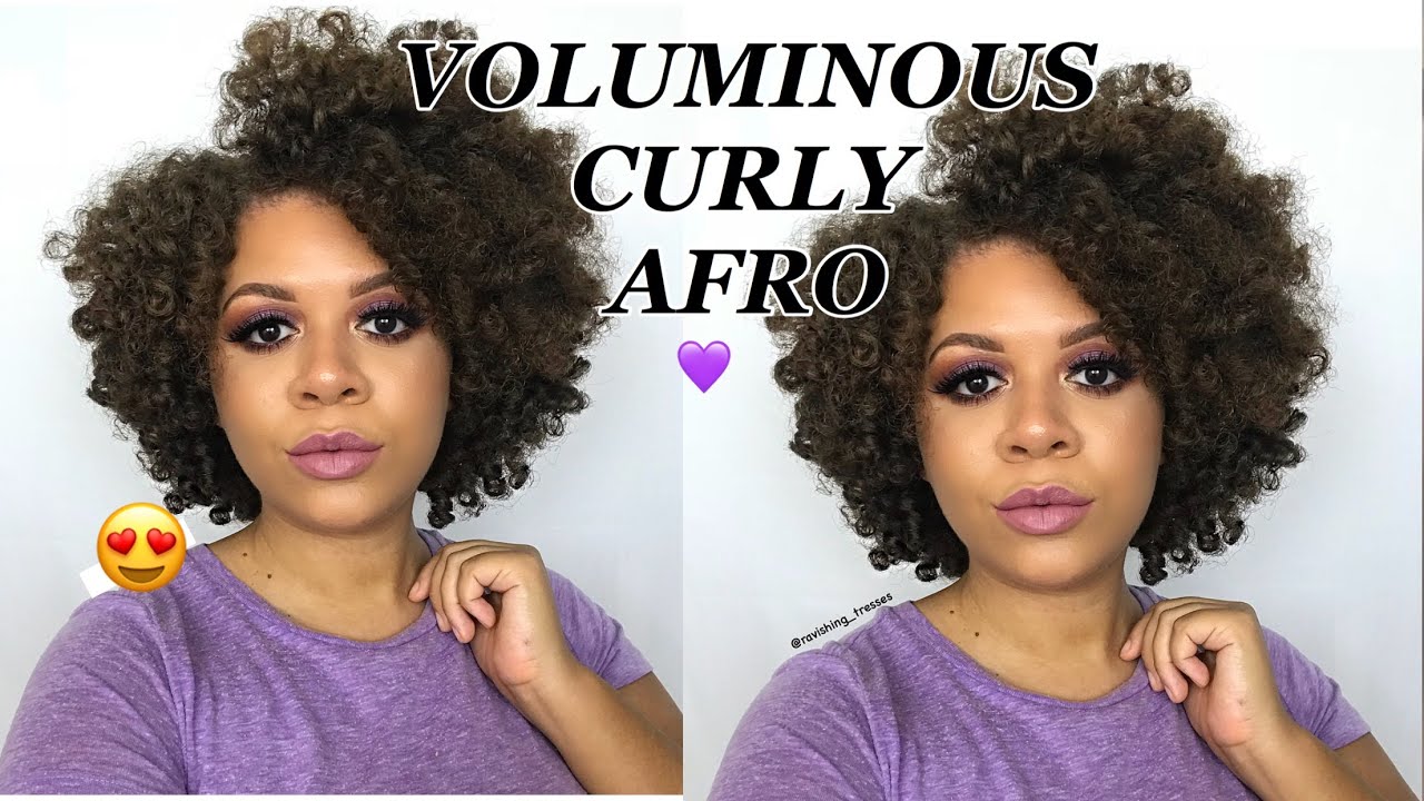 How To Get A BIG VOLUMINOUS Curly Afro | Natural Hair Style - YouTube