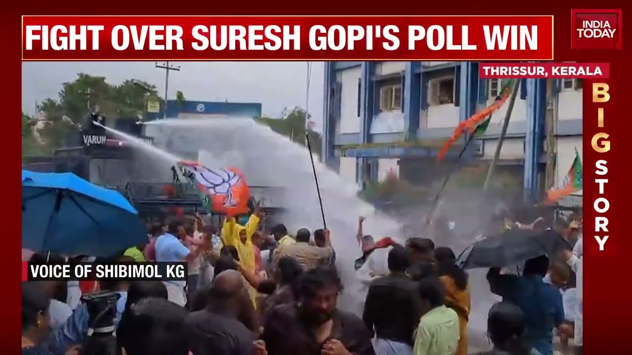 Breaking News: Chaos In Thrissur: BJP March Faces Water Cannons Amidst Political Clash | India Today