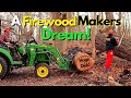 What Firewood Dreams Are Made Of: Huge Oak Tree, Stihl Chainsaws, John Deere Tractors & TTWT!