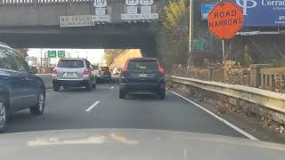 NJ Drive: Jersey City to Newark Airport via Pulaski Skyway in a Crown Victoria