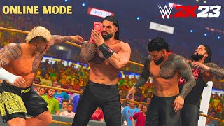The BLOODLINE Finally Do A Fatal 4 Way Match! (WWE 2K23 Online)