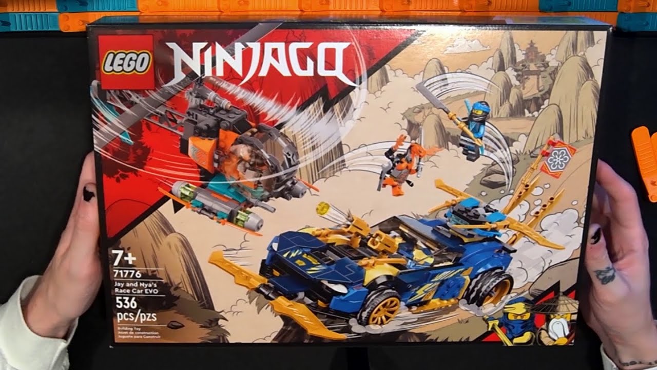 LEGO NINJAGO Jay and Nya's Race Car EVO Set 71776 with Toy