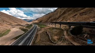 GLOBALink | Drone footage of world's highest plateau railroad
