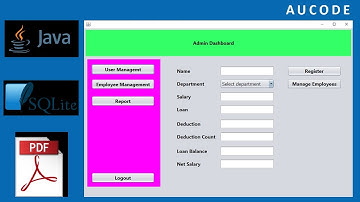 JAVA SQLite - Employee Payroll & Loan Management System - Part 8 | Creating login for user and admin