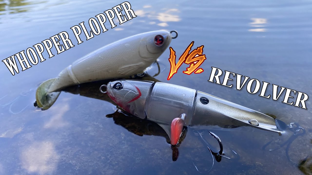 TopWater Whopper Plopper! Vs. Googan Baits Revolver! UnderWater Lure  Action! Which Lure is Better? 