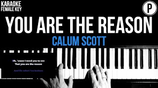 Calum Scott - You Are The Reason Karaoke FEMALE KEY Slowed Acoustic Piano Instrumental Covers