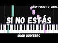 Iñigo Quintero - Si No Estás (Easy Piano Tutorial)