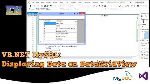 VB.NET MySQL: Displaying Data on DataGridView