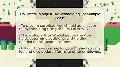 Do I Need To Adjust Tax Withholding For Multiple Jobs? - Your Paycheck Planner