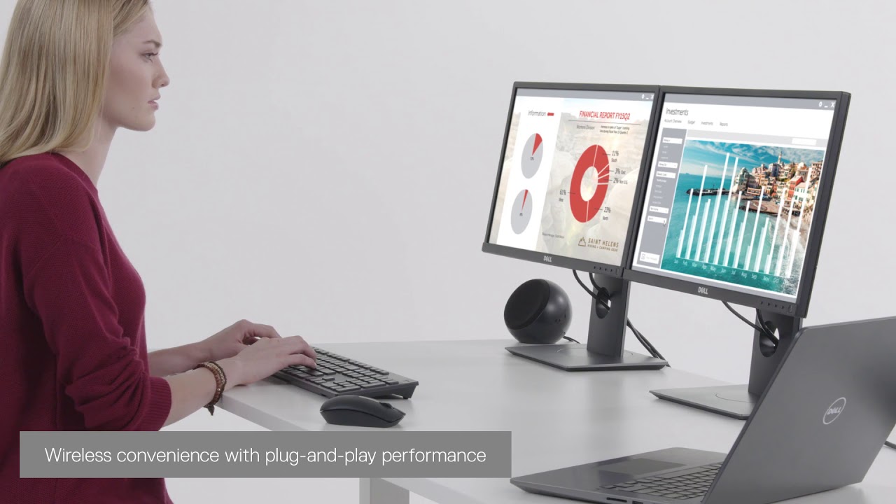 Dell KM636 BK US Wireless Keyboard & Mouse Combo 580 ADTY