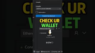 Need to check ur wallet before deployment on ChainIDE? #web3 #coding #cryptowallet