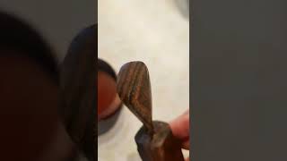 Bocote Finial, Oil Burnished To 10K And Waxed.