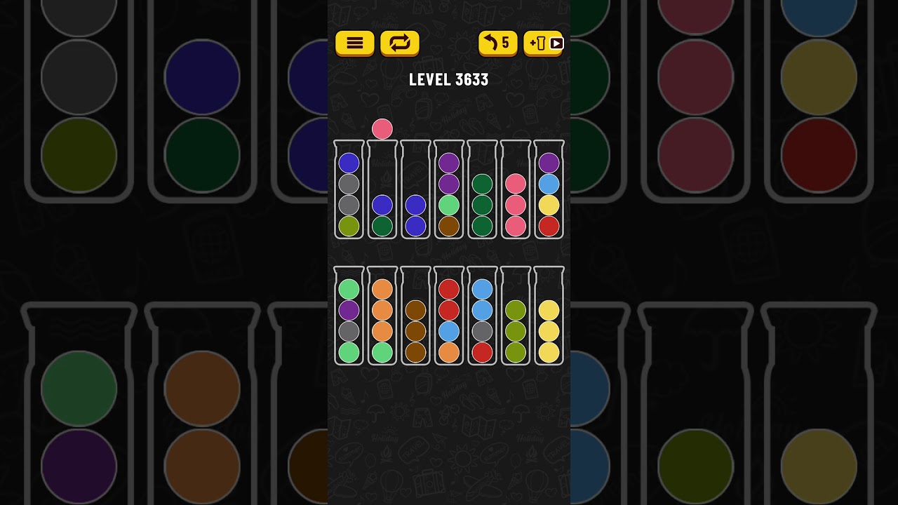 Ball Sort Puzzle Level 3633 = Cup Sort Puzzle Level 3633 = Water Sort Puzzle Level 3633 All the same