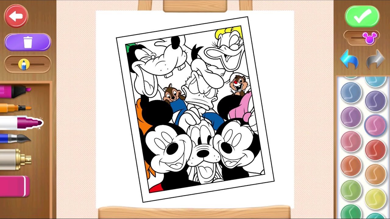 Mickey Mouse: Coloring World - Color the photo of Mickey and his ...