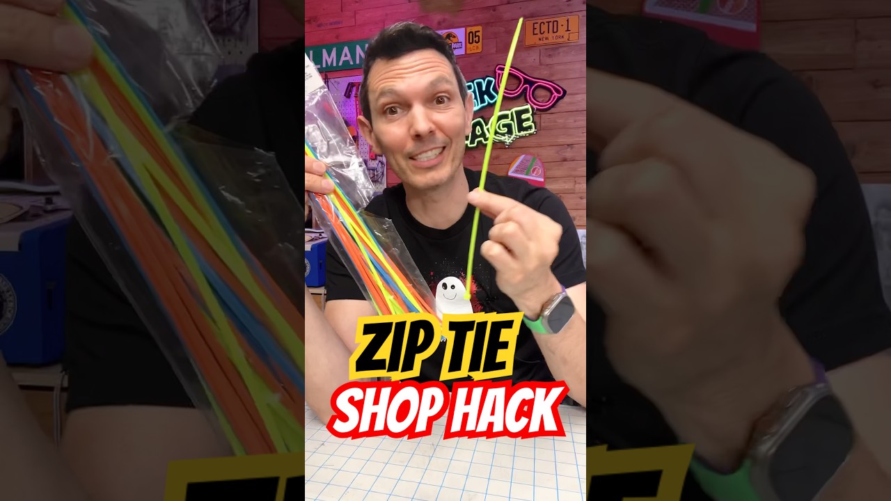 This zip tie hack saves so much time and mess #lifehack #workshop #shorts