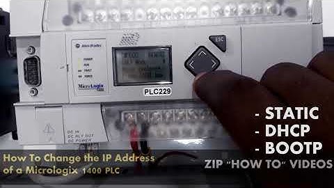 HOW TO CHANGE THE IP ADDRESS OF A MICROLOGIX 1400 PLC