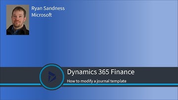 How to modify a journal template in Dynamics 365 Finance