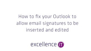 Outlook glitch FIXED! How to fix your email signatures in Microsoft Outlook!