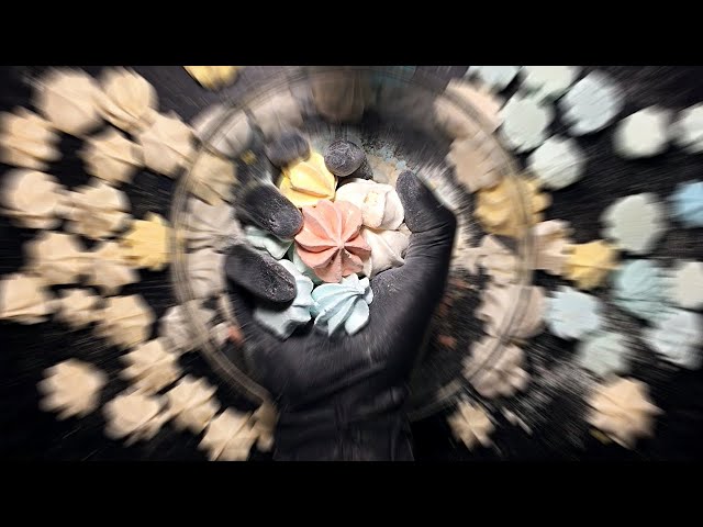 ASMR 머랭쿠키를 다시 손으로 꽉 쥐어본다면? meringue cookie  CRUSHING asmr