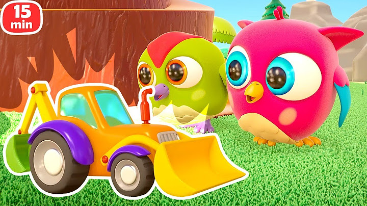Kartun Anak tentang Hop Hop si Burung Hantu | Ayo Bermain dengan Excavator Mainan & Perosotan Anak