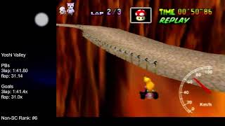 [MK64] Yoshi Valley 3lap 1:41.63 (PAL)