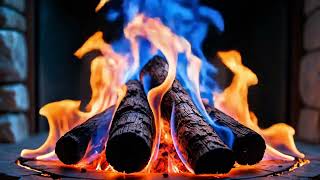 Set The Mood With Soft Amber Fireplace 🔥 Fireplace Crackling Sounds In 4K Quality screenshot 1