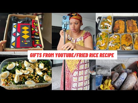 UNBOXING GIFTS FROM YOUTUBE| NIGERIAN FOOD VLOG| HOW I FILM UNBOXING VIDEOS| FRIED RICE RECIPE.