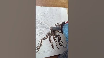 Wood Burning art of a Bee! 🐝 🔥 #woodburning #pyrography