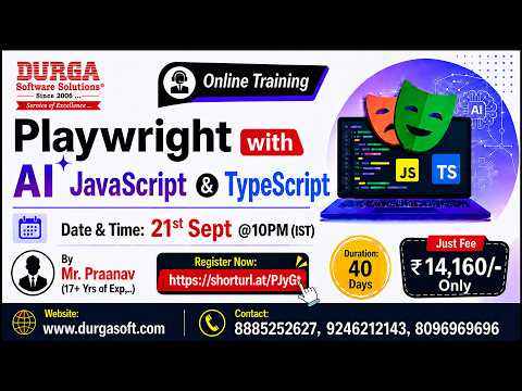 Playwright with AI JavaScript & TypeScript Online Training @ DURGASOFT