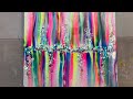 [31] Neon rainbow swipe using Arteza Pouring Acrylics and Arteza glitter - Gorgeous colors!