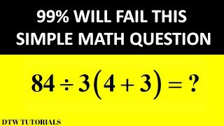 99% Will Fail This Simple Math Question