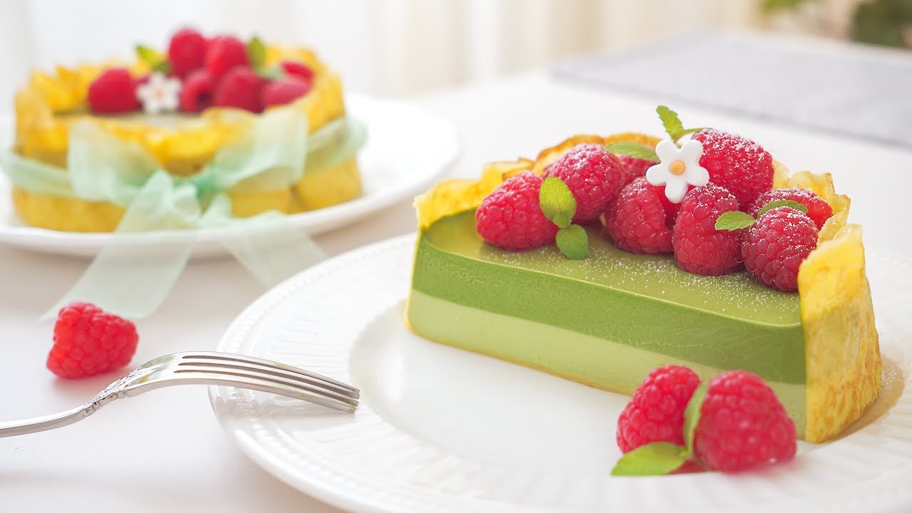 No-Bake Matcha Cheesecake Recipe ✿ Eggless & Without Oven