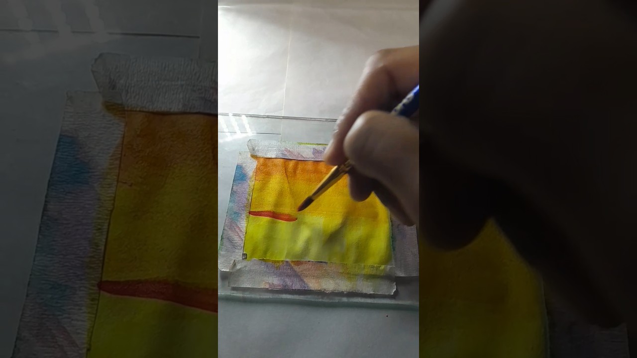 landscape painting 🎨 on mini paper ☺️ 