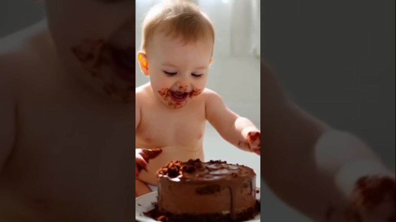 Baby eating chocolate # kids videos# Ai video🍫🥧😚