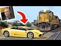 TRAIN COLLISED with a LAMBORGHINI MURCIELAGO! ⚠️