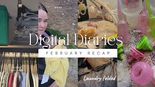 Digital Diaries: February 2024 Recap - Spring Cleaning, closet declutter, + a tiny house update!