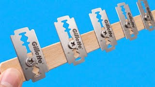 An Invention That Astonished the World! Attach Razor Blades to a Wooden Stick and See What Happens!