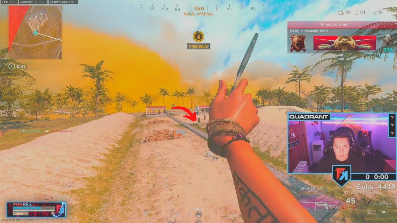 JUMPING Throwing Knife Kill Confirm Fifakill Warzone YouTube