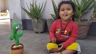 Baby talking with cactus 🌵 🌵 🌵 toy, talking cactus, dancing cactus toy cactus toy video screenshot 5